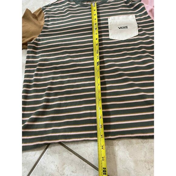 VANS mens retro striped color block t-shirt medium - Picture 3 of 5